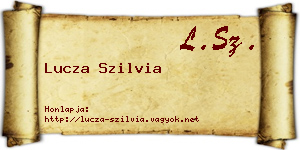 Lucza Szilvia névjegykártya